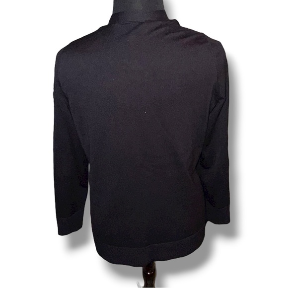 LANE BRYANT Modern Long-Sleeve Open-Front Cardigan - Black 14/16 - Picture 4 of 11